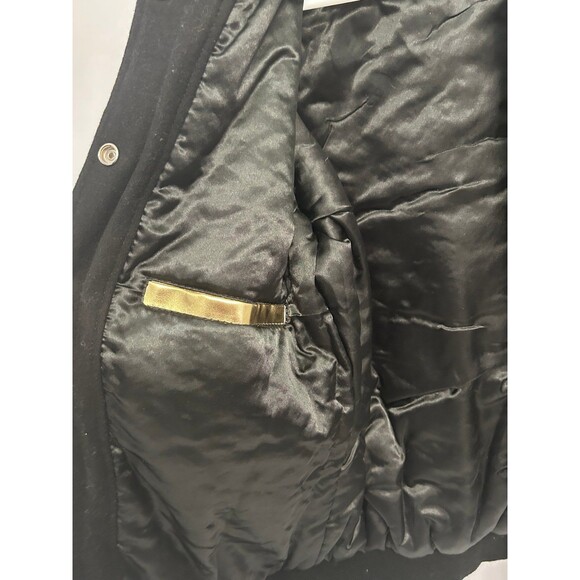 CHRLDR 'Object of Desire' metallic gold sleeve varsity jacket wool coat Medium - Picture 5 of 6